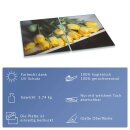 Herdabdeckplatte Ceran 2-Teilig 2x40x52 Blumen Gelb Abdeckung Spritzschutz Glas