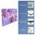 Herdabdeckplatte Ceran 2-Teilig 2x40x52 Blumen Pink Abdeckung Spritzschutz Glas