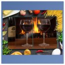 Herdabdeckplatte Ceran 2-Teilig 2x40x52 Wein Dunkel Abdeckung Spritzschutz Glas