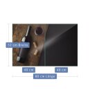 Herdabdeckplatte Ceran 2-Teilig 2x40x52 Wein Dunkel...