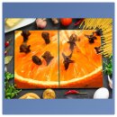 Herdabdeckplatte Ceran 2-Teilig 2x40x52 Obst Orange...