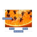 Herdabdeckplatte Ceran 2-Teilig 2x40x52 Obst Orange...