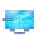 Herdabdeckplatte Ceran 2-Teilig 2x40x52 Wasser Blau...