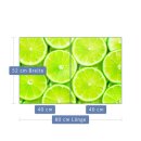 Herdabdeckplatte Ceran 2-Teilig 2x40x52 Zitrone Grün Abdeckung Spritzschutz Glas