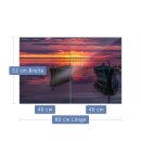 Herdabdeckplatte Ceran 2-Teilig 2x40x52 Meer Violett Abdeckung Spritzschutz Glas