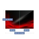 Herdabdeckplatte Ceran 2-Teilig 2x40x52 Abstrakt Rot...