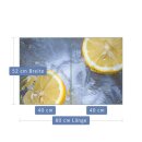Herdabdeckplatte Ceran 2-Teilig 2x40x52 Zitrone Gelb Abdeckung Spritzschutz Glas