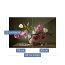 Herdabdeckplatte Ceran 2-Teilig 2x40x52 Blumen Beige...