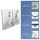 Herdabdeckplatte Ceran 2-Teilig 2x40x52 Kräuter Grau Abdeckung Spritzschutz Glas