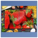 Herdabdeckplatte Ceran 2-Teilig 2x40x52 Erdbeeren Rot...