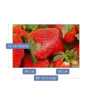 Herdabdeckplatte Ceran 2-Teilig 2x40x52 Erdbeeren Rot Abdeckung Spritzschutz