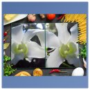 Herdabdeckplatte Ceran 2-Teilig 2x40x52 Orchidee...