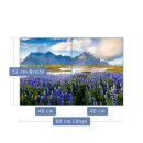 Herdabdeckplatte Ceran 2-Teilig 2x40x52 Lavendel Blau...