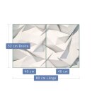 Herdabdeckplatte Ceran 2-Teilig 2x40x52 Abstrakt...