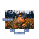 Herdabdeckplatte Ceran 2-Teilig 2x40x52 Blumen Orange...