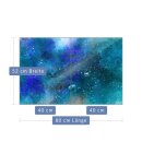 Herdabdeckplatte Ceran 2-Teilig 2x40x52 Abstrakt Blau...