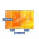 Herdabdeckplatte Ceran 2-Teilig 2x40x52 Abstrakt Gelb...