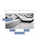 Herdabdeckplatte Ceran 2-Teilig 2x40x52 Abstrakt Grau...