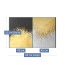 Herdabdeckplatte Ceran 2-Teilig 2x40x52 Abstrakt Gold Abdeckung Spritzschutz