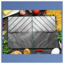 Herdabdeckplatte Ceran 2-Teilig 2x40x52 Abstrakt Grau...