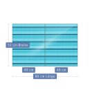Herdabdeckplatte Ceran 2-Teilig 2x40x52 Abstrakt Blau Abdeckung Spritzschutz