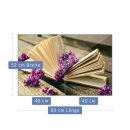 Herdabdeckplatte Ceran 2-Teilig 2x40x52 Blumen Violett...