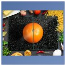 Herdabdeckplatte Ceran 2-Teilig 2x40x52 Zitrone Orange...