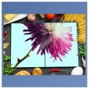 Herdabdeckplatte Ceran 2-Teilig 2x40x52 Blumen Violett...