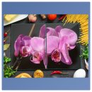 Herdabdeckplatte Ceran 2-Teilig 2x40x52 Blumen Violett Abdeckung Spritzschutz