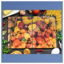Herdabdeckplatte Ceran 2-Teilig 2x40x52 Paprika Orange...
