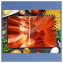 Herdabdeckplatte Ceran 2-Teilig 2x40x52 Abstrakt Orange...