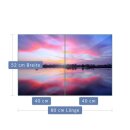 Herdabdeckplatte Ceran 2-Teilig 2x40x52 Landschaft Pink...