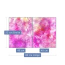 Herdabdeckplatte Ceran 2-Teilig 2x40x52 Abstrakt Violett...