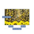 Herdabdeckplatte Ceran 2-Teilig 2x40x52 Sonnenblumen Gelb...