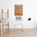 Glas-Magnettafel 60x80 Pinnwand mit Zubeh&ouml;r Whiteboard K&uuml;che Holz-Optik Braun