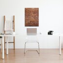 Glas-Magnettafel 60x80 Wand mit Zubehör Whiteboard Küche Ziegelstein Büro Braun