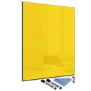 Glas-Magnettafel Gelb 60x80 Pinnwand Wand mit...