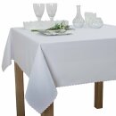Tischdecke Abwaschbares Tischtuch Schmutzabweisend Wasserabweisend 110x160 Weiß