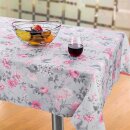 Tischdecke Abwaschbares Tischtuch Leinenoptik Schmutzabweisend 90x140cm Rosa