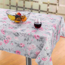 Tischdecke Abwaschbares Tischtuch Leinenoptik Schmutzabweisend 110x140cm Rosa