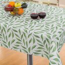 Tischdecke Abwaschbares Tischtuch Leinenoptik Schmutzabweisend 120x160cm Grün