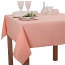 Tischdecke Abwaschbares Tischtuch Schmutzabweisend Tischdeko 120x220 Lachs Rosa
