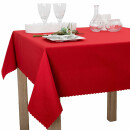 Tischdecke Abwaschbares Tischtuch Schmutzabweisend Wasserabweisend 160cm Rot
