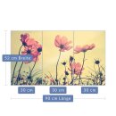Herdabdeckplatte Ceran 3-teilig 90x52 Beige Blumen...