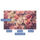 Herdabdeckplatte Ceran 3-teilig 90x52 Rosa Blumen...