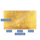 Herdabdeckplatte Ceran 3-teilig 90x52 Gold Abstrakt...
