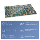 Herdabdeckplatte Ceran 3-teilig 90x52 Blau Abstrakt Kochplatten Abdeckung Glas