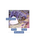 Herdabdeckplatte Ceran 60x52 Lavendel Violett Blumen Abdeckung Glas Universal 2x30x52 cm