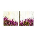 Lavendel 50x50cm 2 Glasbilder Glasbild Echtglas Wandbild Deko