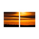 Sonnenuntergang 50x50cm 2 Glasbilder Glasbild Echtglas...